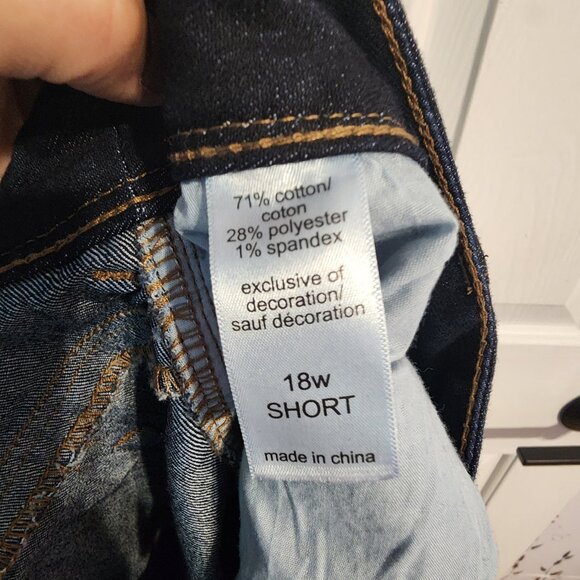 Maurices Womens Bootcut Jeans Dark Wash - 18W Short - Picture 5 of 5